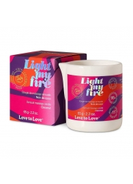 Массажная свеча Light My Fire Coconut с ароматом кокоса - 65 гр. - Love to Love - купить с доставкой в Новочебоксарске