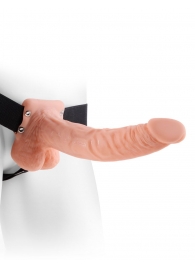 Полый страпон телесного цвета Hollow Strap-On with Balls - 24 см. - Pipedream - купить с доставкой в Новочебоксарске