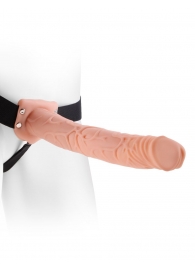 Фаллопротез телесного цвета Hollow Strap-On - 29 см. - Pipedream - купить с доставкой в Новочебоксарске