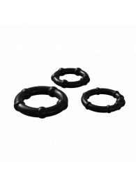 Набор из 3 черных эрекционных колец Babooom Ring Set - Adrien Lastic - в Новочебоксарске купить с доставкой