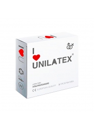 Ультратонкие презервативы Unilatex Ultra Thin - 3 шт. - Unilatex - купить с доставкой в Новочебоксарске