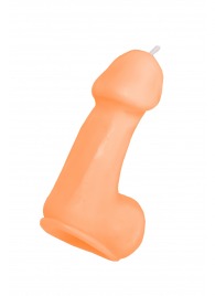 Оранжевая свеча в форме пениса - 47 гр. - Pecado - купить с доставкой в Новочебоксарске