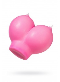 Розовая свеча «Сиськи» - 150 гр. - Pecado - купить с доставкой в Новочебоксарске