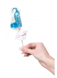 Голубой леденец в форме члена со вкусом блю кюрасао - 80 гр. - Sosuчki - купить с доставкой в Новочебоксарске