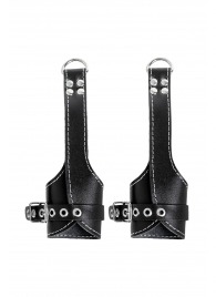 Черные подвесы с белой строчкой - Pecado - купить с доставкой в Новочебоксарске