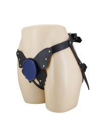 Синие трусики харнесс с платформой Caludio II - Baile - купить с доставкой в Новочебоксарске