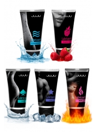 Набор из 5 лубрикантов JUJU (увлажняющий, Hot+, Long, Anal, малина) - JuJu - купить с доставкой в Новочебоксарске