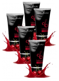 Набор из 5 съедобных лубрикантов JUJU со вкусом вишни - JuJu - купить с доставкой в Новочебоксарске