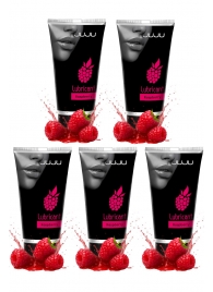 Набор из 5 съедобных лубрикантов JUJU со вкусом малины - JuJu - купить с доставкой в Новочебоксарске