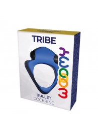 Синее эрекционное кольцо Wooomy Tribeс с вибрацией - Adrien Lastic - в Новочебоксарске купить с доставкой