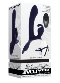 Женский страпон с вибрацией Giving Vibes - Evolved - купить с доставкой в Новочебоксарске