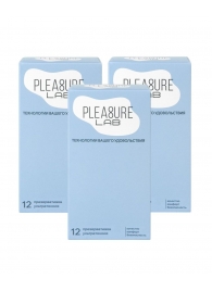 Набор из 3 упаковок ультратонких презервативов Pleasure Lab (по 12 шт.) - Pleasure Lab - купить с доставкой в Новочебоксарске