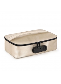 Золотистая сумочка для хранения игрушек Discreet Box - Dorcel - купить с доставкой в Новочебоксарске