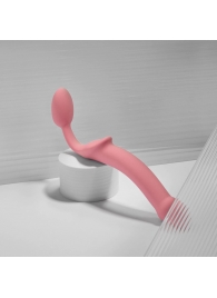 Розовый безремневой страпон Strap-on-me Semi-Realistic Bendable Strap-On size S - Strap-on-me - купить с доставкой в Новочебоксарске