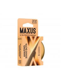 Точечные презервативы MAXUS 2000 Amazing Dots с железным кейсом - 3 шт. - Maxus - купить с доставкой в Новочебоксарске