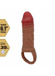 Реалистичная насадка на член Peirre - 15,5 см. - Baile - в Новочебоксарске купить с доставкой