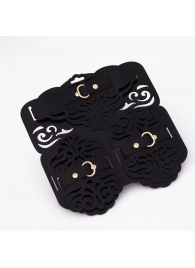 Фигурный набор для БДСМ-игр с узорами и золотистой фурнитурой - Crazy Handmade - купить с доставкой в Новочебоксарске