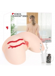 Мастурбатор-полуторс с двойным слоем материала и вибрацией Jenny Onahole Real Hips - KOKOS - в Новочебоксарске купить с доставкой