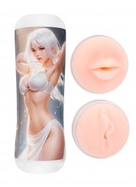 Двусторонний мастурбатор в колбе аниме - вагина и ротик - Tokyo Style - в Новочебоксарске купить с доставкой