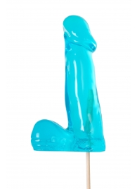 Голубой леденец в форме члена со вкусом блю кюрасао - 173 гр. - Sosuчki - купить с доставкой в Новочебоксарске