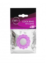 Лиловое эрекционное кольцо с 2 рядами стимулирующих шариков - Erowoman-Eroman - в Новочебоксарске купить с доставкой