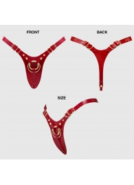 Красный пояс для фиксации насадок Strap-On-Me Leatherette Harness Fabulous - Strap-on-me - купить с доставкой в Новочебоксарске