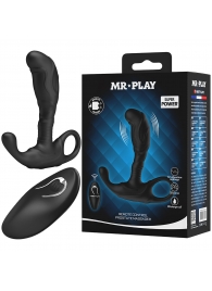 Черный изогнутый массажёр простаты с вибрацией и пультом ДУ - Baile - в Новочебоксарске купить с доставкой