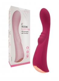 Малиновый вибратор для G-стимуляции - 19,1 см. - Erokay