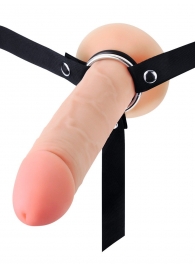 Мужской полый страпон на регулируемых ремешках - 22 см. - Sex Expert - купить с доставкой в Новочебоксарске