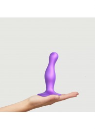 Фиолетовая насадка Strap-On-Me Dildo Plug Curvy size S - Strap-on-me - купить с доставкой в Новочебоксарске
