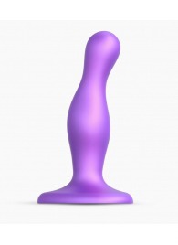 Фиолетовая насадка Strap-On-Me Dildo Plug Curvy size S - Strap-on-me - купить с доставкой в Новочебоксарске