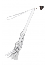 Белая кожаная плеть - 50 см. - Pecado - купить с доставкой в Новочебоксарске