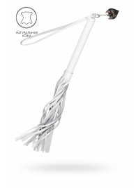 Белая кожаная плеть - 50 см. - Pecado - купить с доставкой в Новочебоксарске