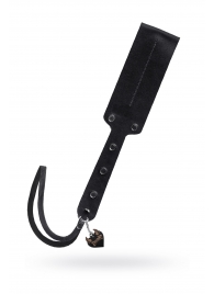 Черный кожаный пэддл - 32 см. - Pecado - купить с доставкой в Новочебоксарске