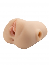 Телесный мастурбатор с вибрацией Double Pounder Vibrating Squeeze Stroker - Pipedream - в Новочебоксарске купить с доставкой