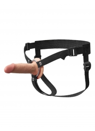 Телесный пустотелый фаллопротез 5’’ Hollow Silicone Strap-On - 14 см. - Pipedream - купить с доставкой в Новочебоксарске