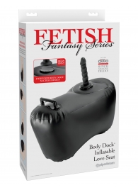 Черное надувное кресло с платформой для фиксации дилдо Body Dock Inflatable Love Seat - Pipedream - купить с доставкой в Новочебоксарске