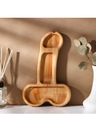 Деревянное блюдо для подачи в форме члена (25 х 16,5 х 1,7 см) - Сима-Ленд - купить с доставкой в Новочебоксарске