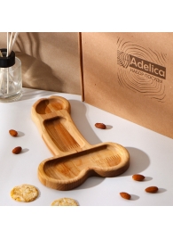 Деревянное блюдо для подачи в форме члена (25 х 16,5 х 1,7 см) - Сима-Ленд - купить с доставкой в Новочебоксарске