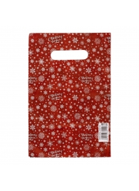 Красный подарочный новогодний пакет с вырубной ручкой (20х30 см) - Сима-Ленд - купить с доставкой в Новочебоксарске