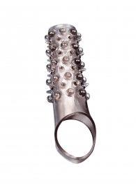 Дымчатая насадка на пенис с шипами и выпуклостями - 12 см. - Sex Expert - в Новочебоксарске купить с доставкой