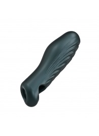 Серая силиконовая насадка на пенис с подхватом Manwan Ryzer - Manwan - в Новочебоксарске купить с доставкой