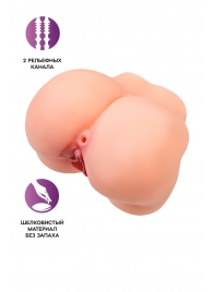 Реалистичный мастурбатор в форме попки с 2 любовными входами - No Name - в Новочебоксарске купить с доставкой