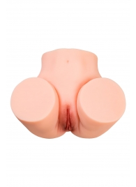 Телесный мастурбатор в форме попки с 2 любовными входами - No Name - в Новочебоксарске купить с доставкой