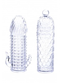 Набор из 2 прозрачных насадок на член Seductive Tickler Sleeves Set - NMC - в Новочебоксарске купить с доставкой