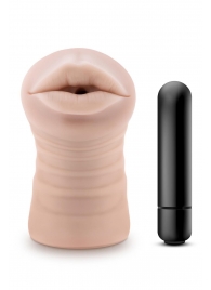 Телесный мастурбатор-ротик Nicole Vibrating Masturbator - Blush Novelties - в Новочебоксарске купить с доставкой