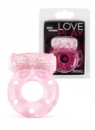 Розовое эрекционное виброкольцо с бабочкой - 1137 - в Новочебоксарске купить с доставкой