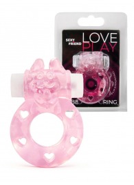 Розовое эрекционное виброкольцо в форме зайчика - 1137 - в Новочебоксарске купить с доставкой