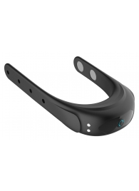 Черное эрекционное виброкольцо на ремешках - Boys of Toys - в Новочебоксарске купить с доставкой