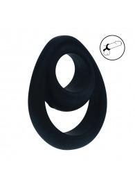 Черное эрекционное кольцо Double Ergo Silicone Cockring - Shots Media BV - в Новочебоксарске купить с доставкой